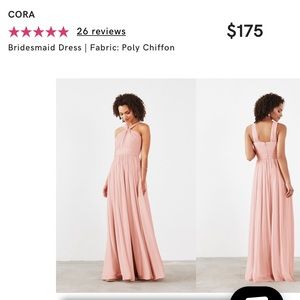 Blush bridesmaid dress